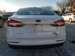 2020 Ford Fusion S White vin: 3FA6P0G76LR226546