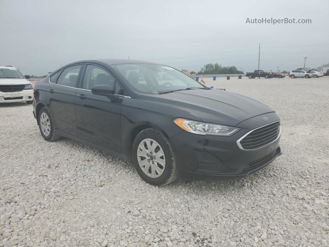 2020 Ford Fusion S Black vin: 3FA6P0G76LR263970