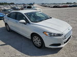 2013 Ford Fusion S White vin: 3FA6P0G77DR107034