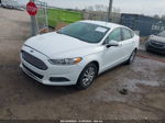 2013 Ford Fusion S White vin: 3FA6P0G77DR372102