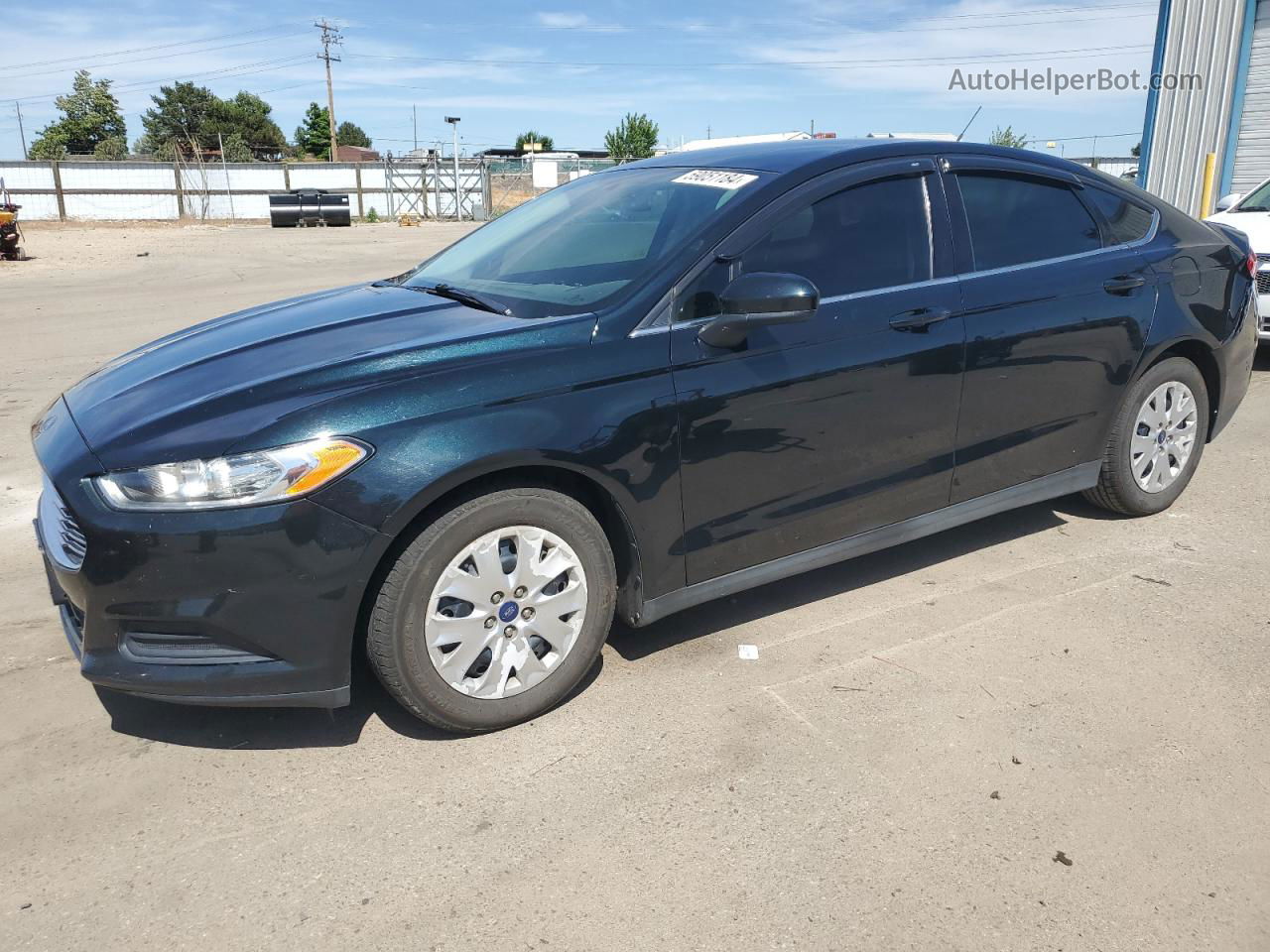 2014 Ford Fusion S Blue vin: 3FA6P0G77ER121825