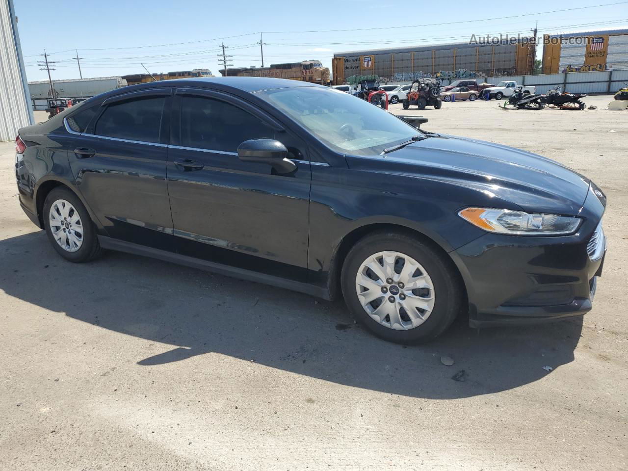 2014 Ford Fusion S Blue vin: 3FA6P0G77ER121825