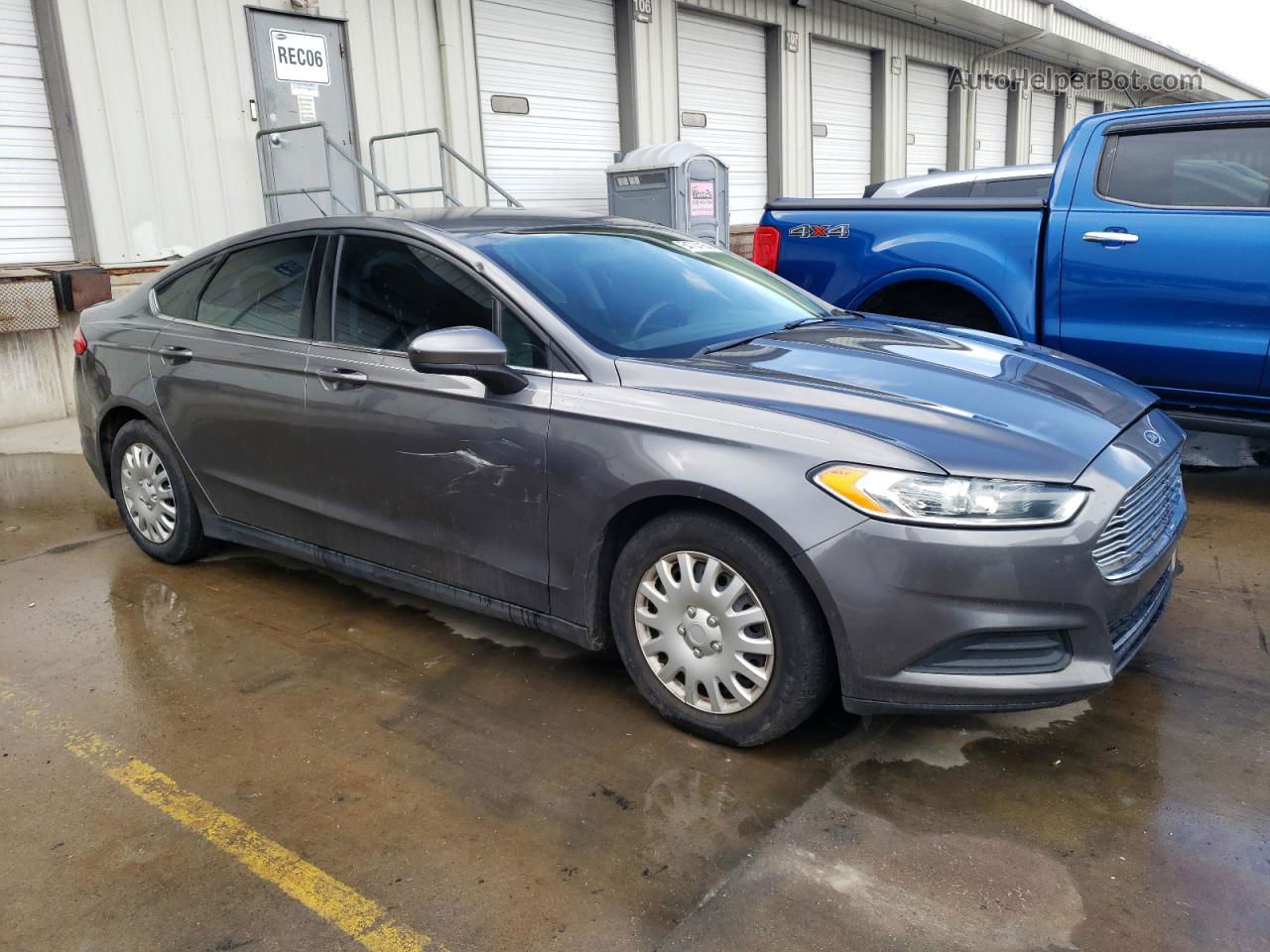 2014 Ford Fusion S Gray vin: 3FA6P0G77ER156963