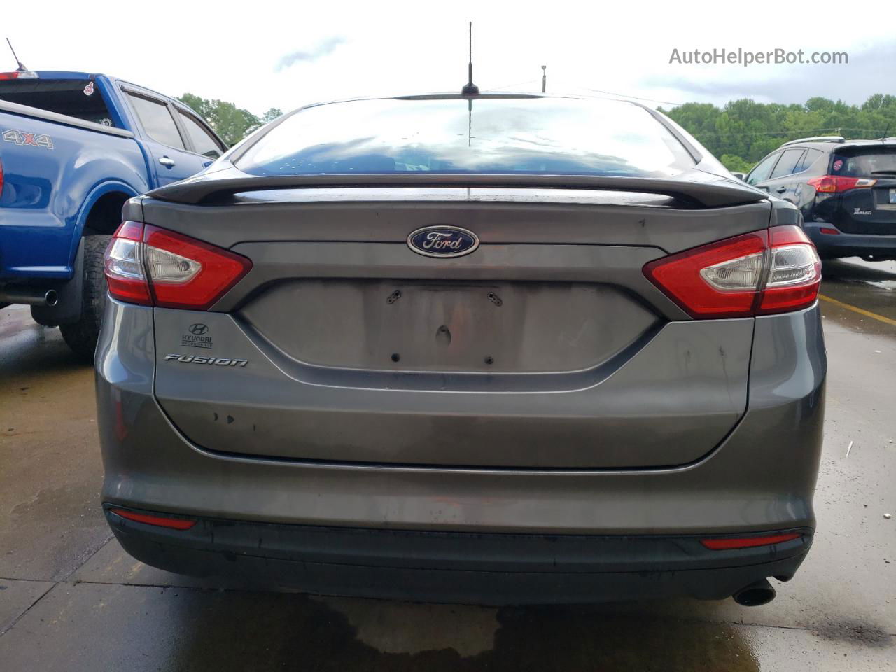 2014 Ford Fusion S Gray vin: 3FA6P0G77ER156963