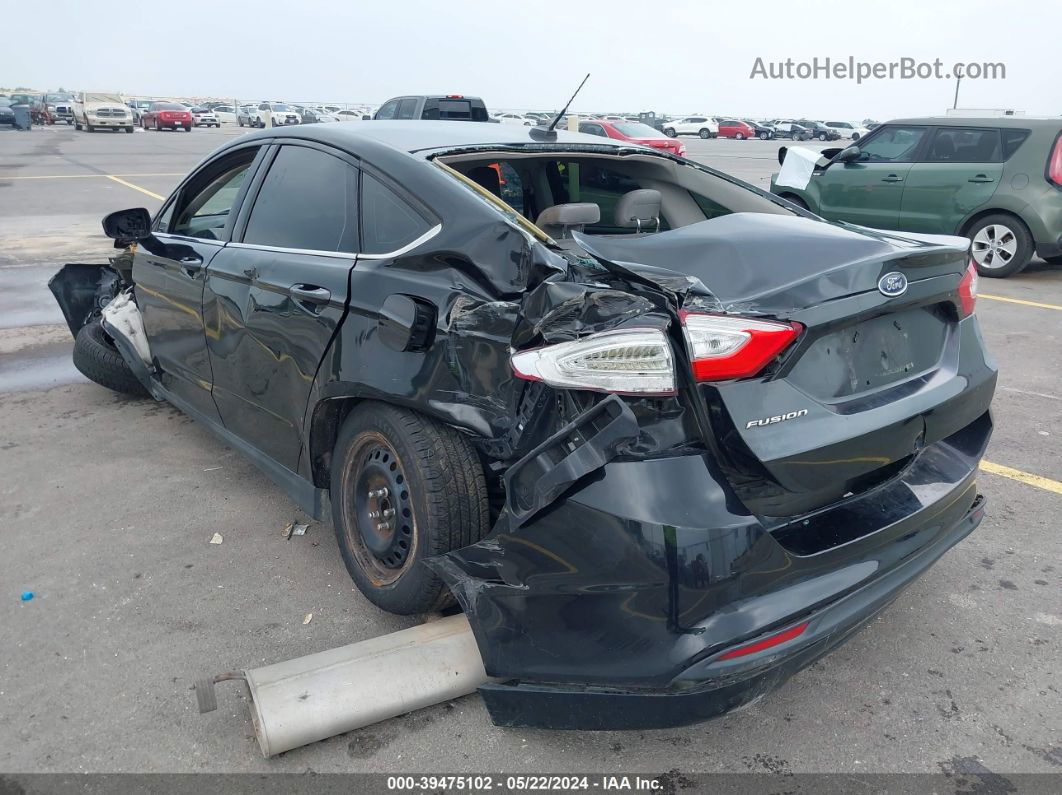 2014 Ford Fusion S Black vin: 3FA6P0G77ER328800