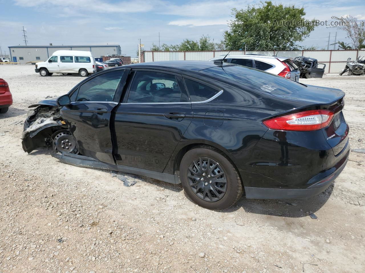 2014 Ford Fusion S Black vin: 3FA6P0G77ER336590