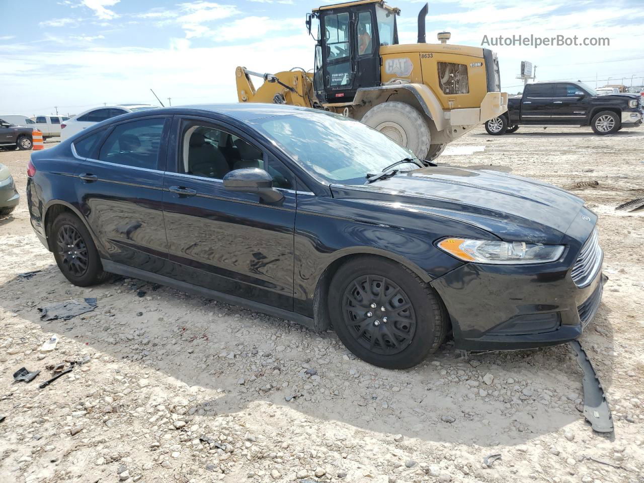 2014 Ford Fusion S Black vin: 3FA6P0G77ER336590