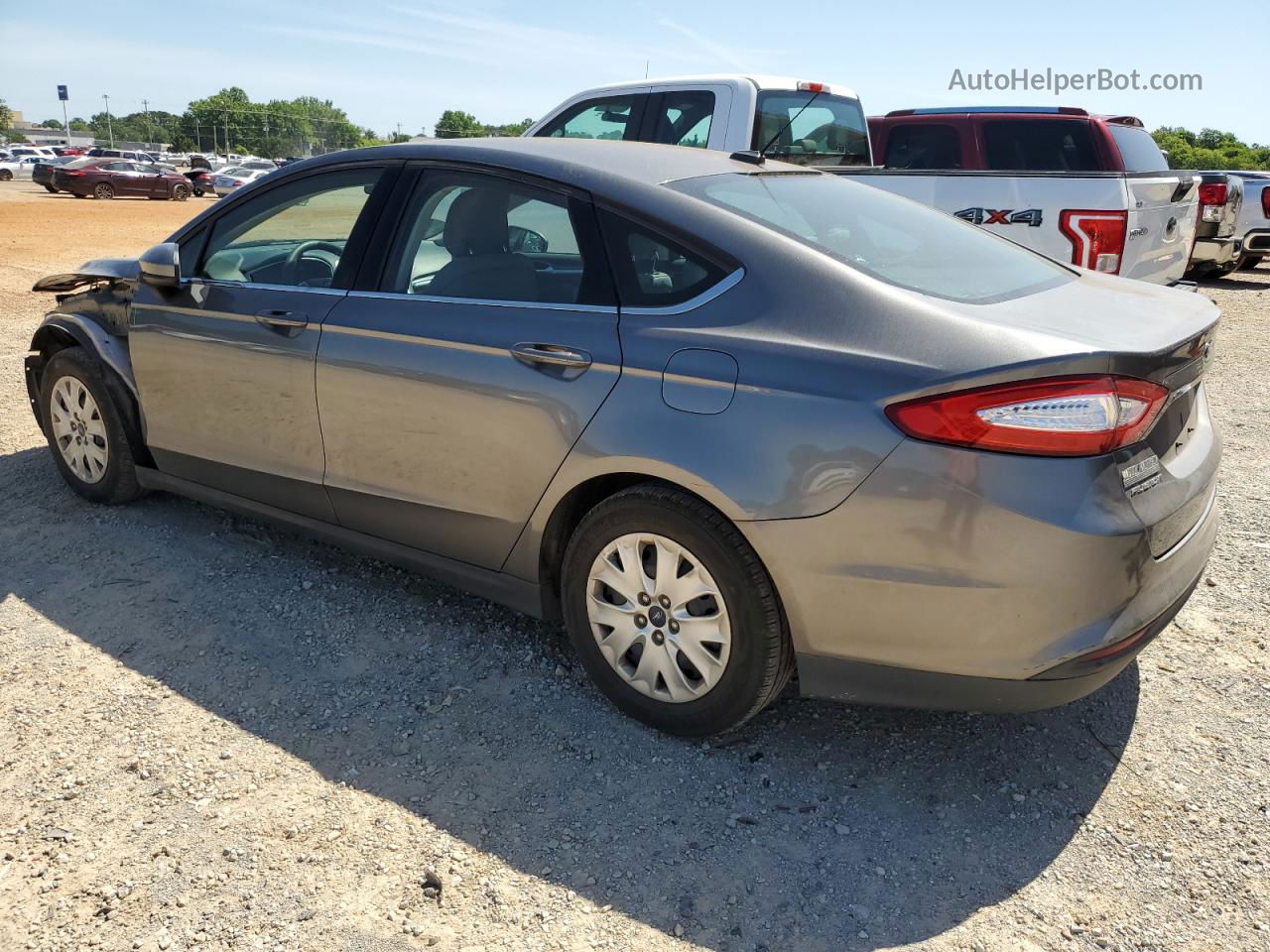 2014 Ford Fusion S Gray vin: 3FA6P0G77ER368097