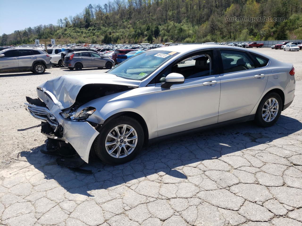 2016 Ford Fusion S Silver vin: 3FA6P0G77GR142029