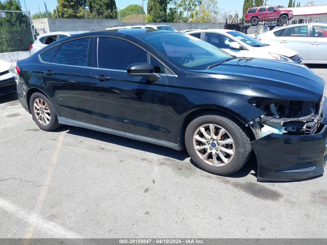 2016 Ford Fusion S Black vin: 3FA6P0G77GR247959