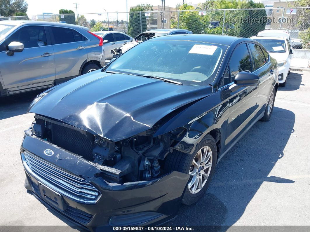 2016 Ford Fusion S Black vin: 3FA6P0G77GR247959