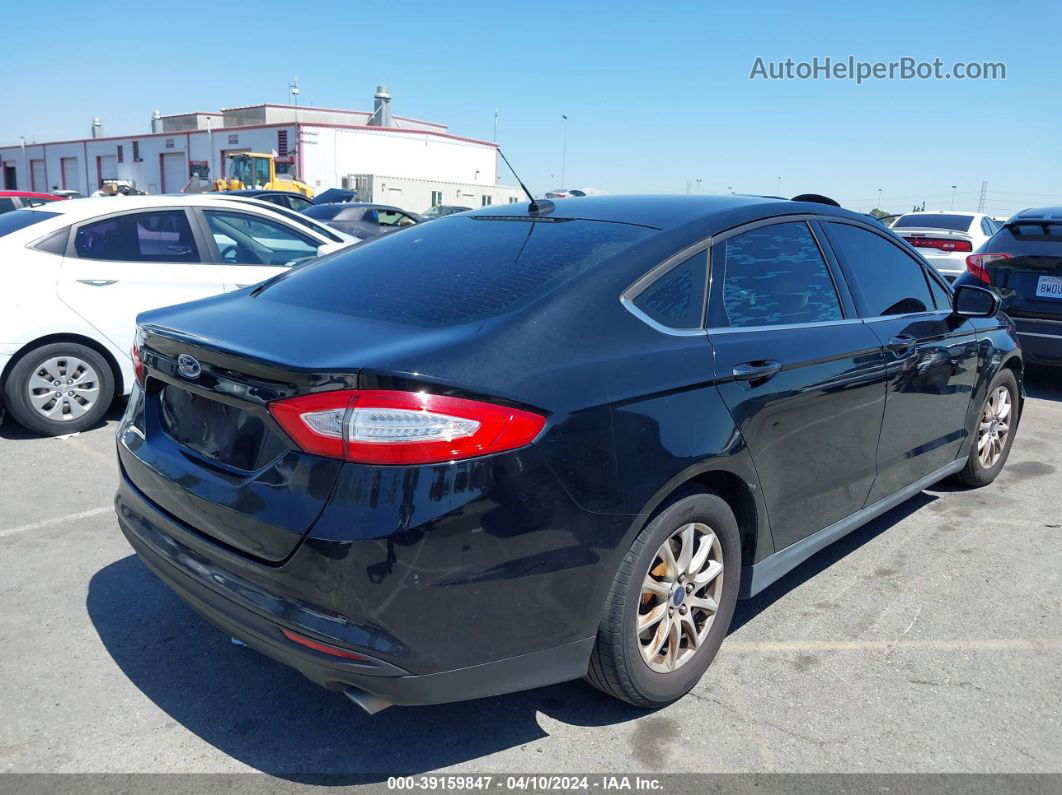 2016 Ford Fusion S Black vin: 3FA6P0G77GR247959