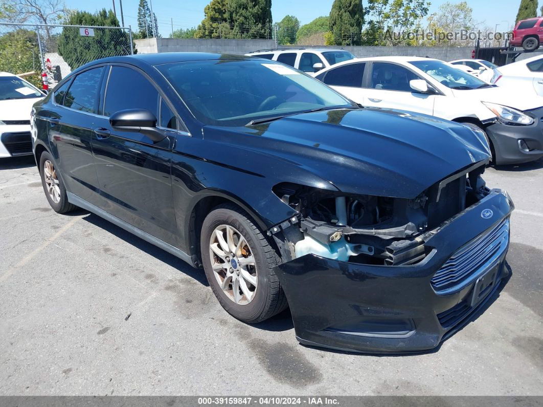 2016 Ford Fusion S Black vin: 3FA6P0G77GR247959