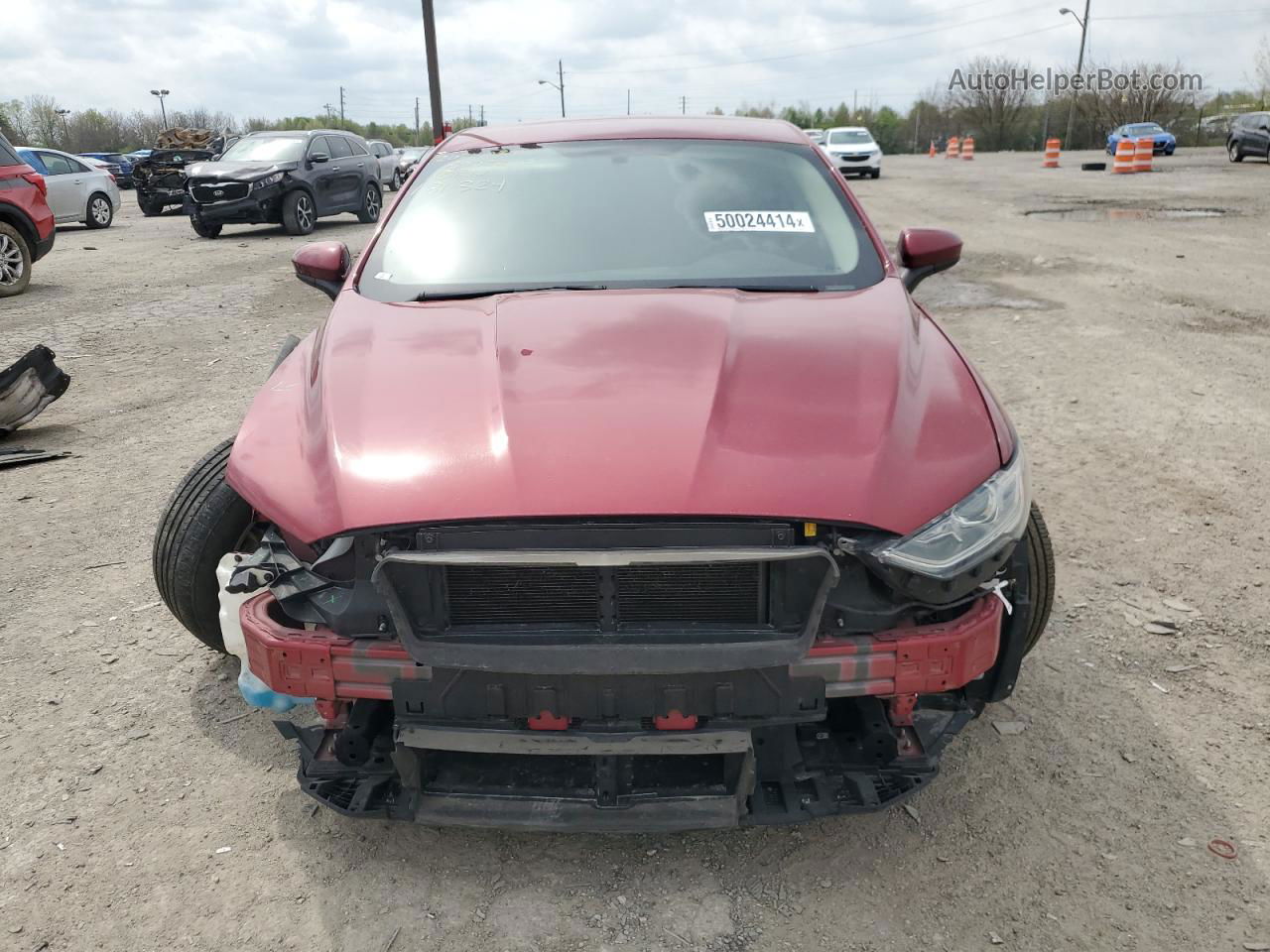 2018 Ford Fusion S Red vin: 3FA6P0G77JR181324