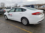 2018 Ford Fusion S White vin: 3FA6P0G77JR231901