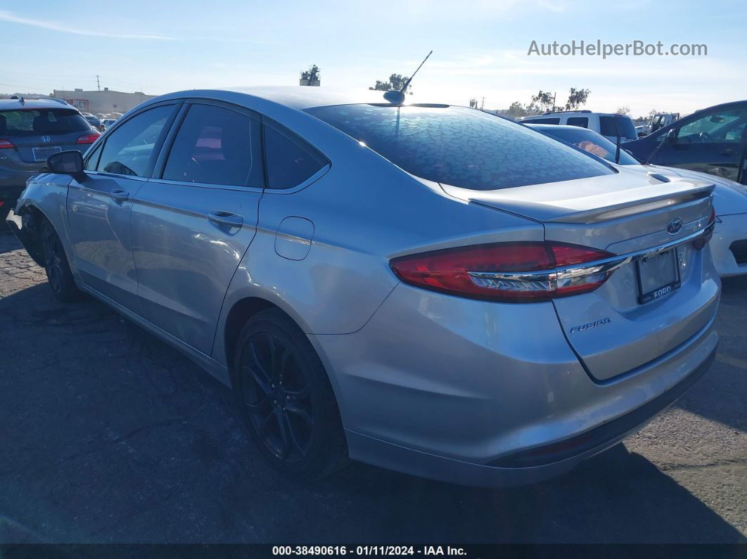 2018 Ford Fusion S Gray vin: 3FA6P0G77JR262324