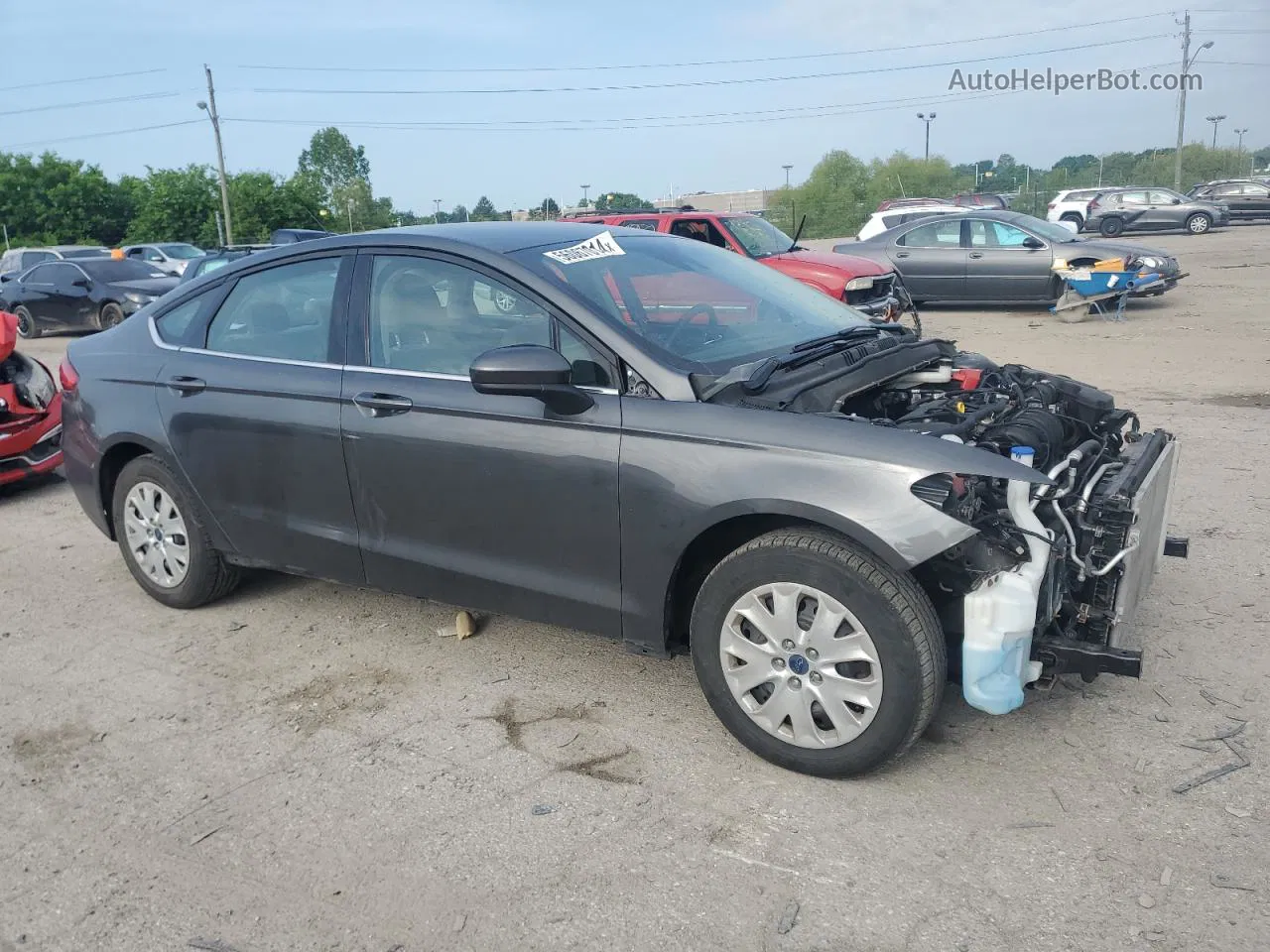 2019 Ford Fusion S Gray vin: 3FA6P0G77KR248781