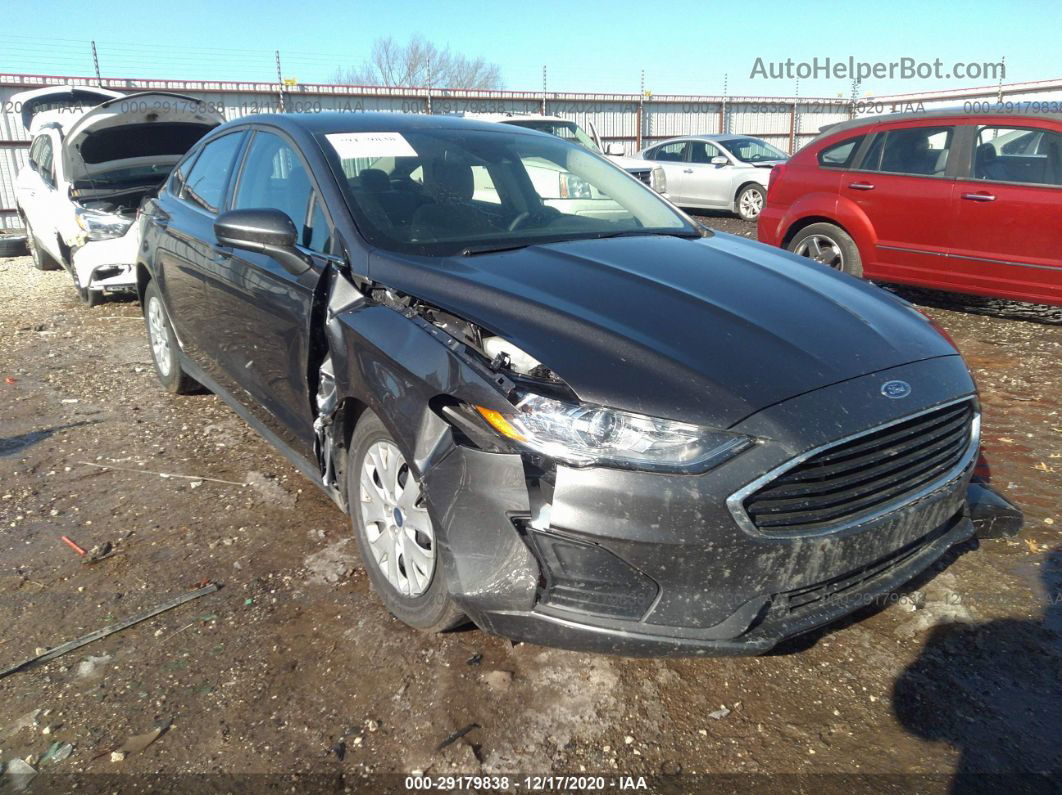 2020 Ford Fusion S Gray vin: 3FA6P0G77LR232484