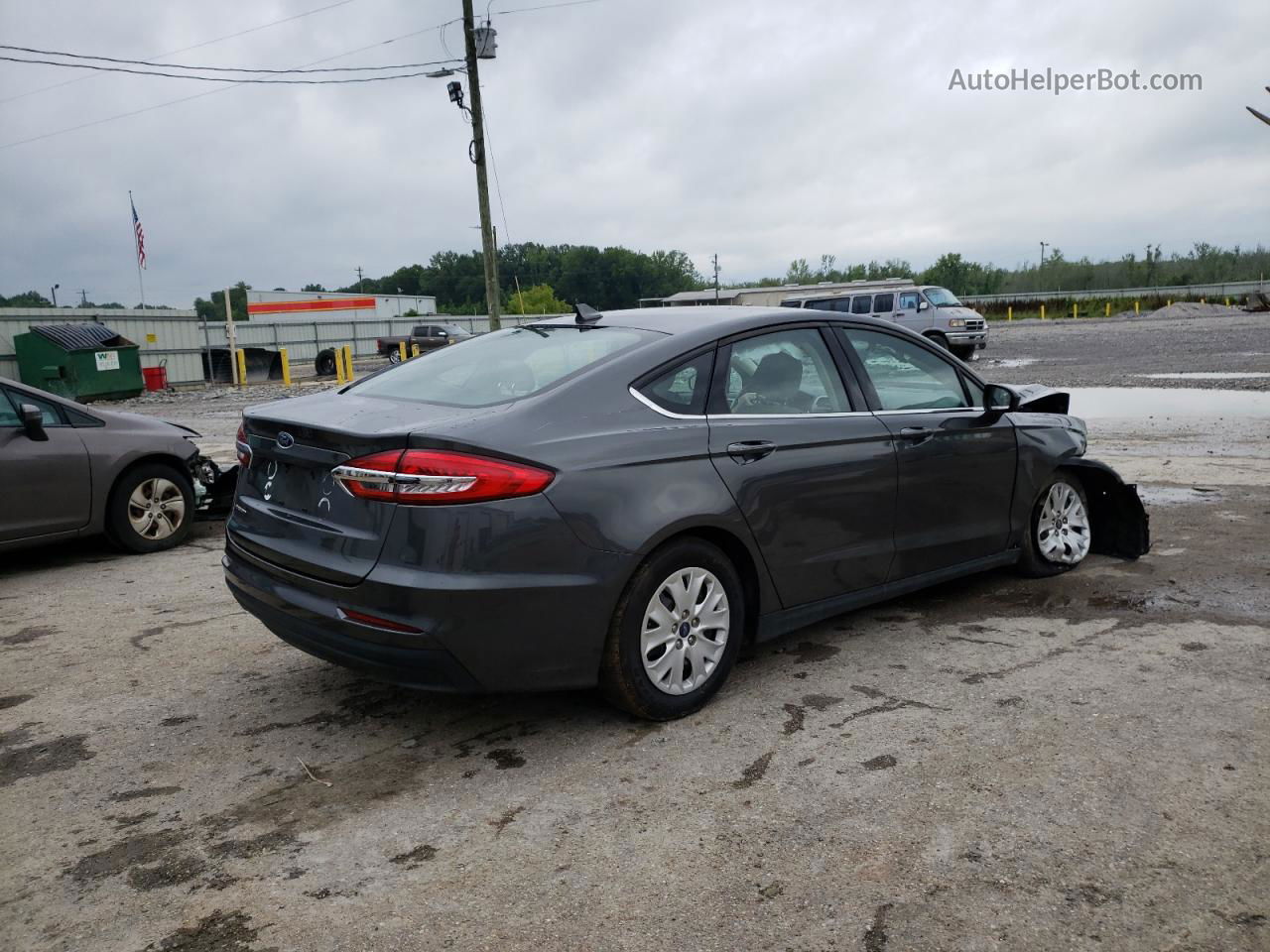 2020 Ford Fusion S Gray vin: 3FA6P0G77LR245087