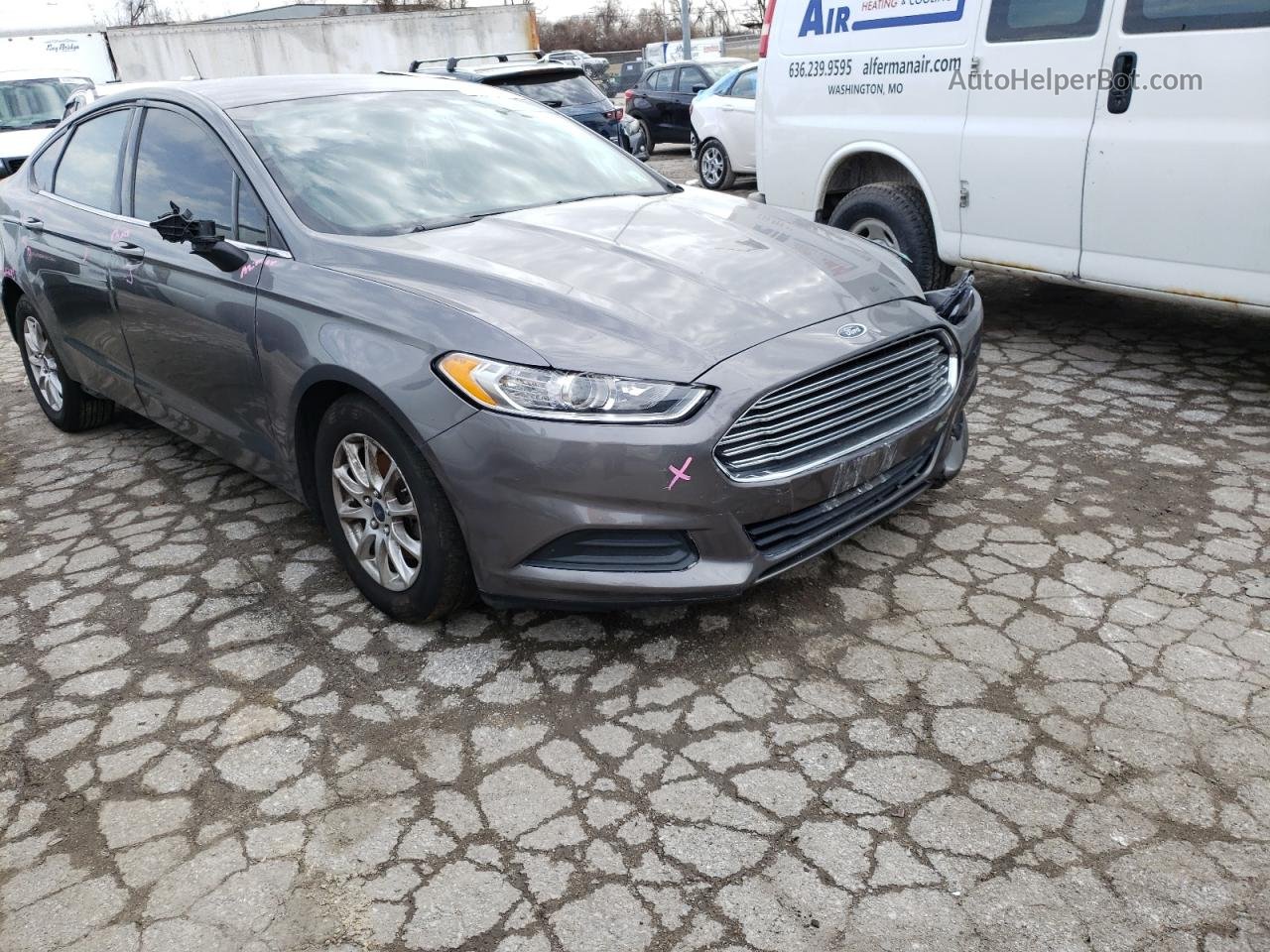 2013 Ford Fusion S Серый vin: 3FA6P0G78DR108015