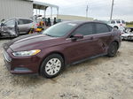 2013 Ford Fusion S Burgundy vin: 3FA6P0G78DR206767