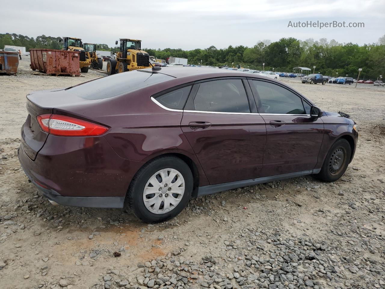 2013 Ford Fusion S Burgundy vin: 3FA6P0G78DR206767