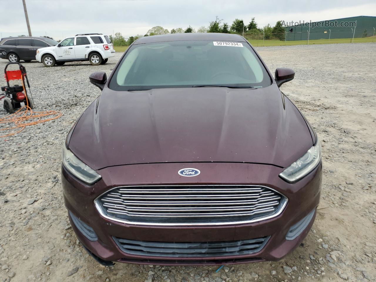 2013 Ford Fusion S Burgundy vin: 3FA6P0G78DR206767