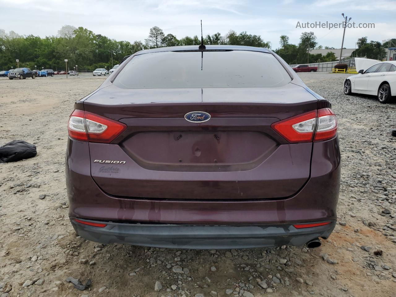 2013 Ford Fusion S Burgundy vin: 3FA6P0G78DR206767