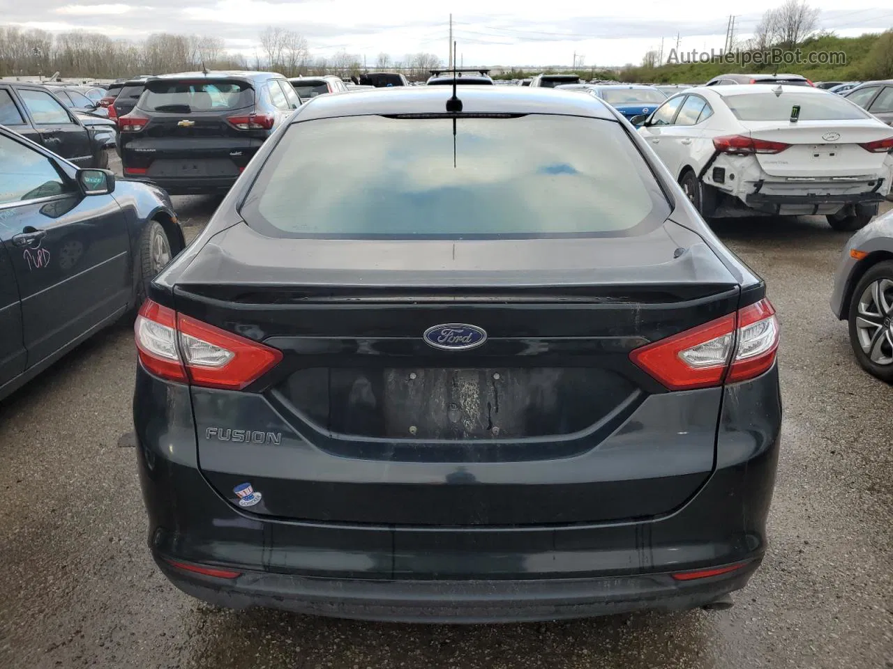 2014 Ford Fusion S Black vin: 3FA6P0G78ER135796