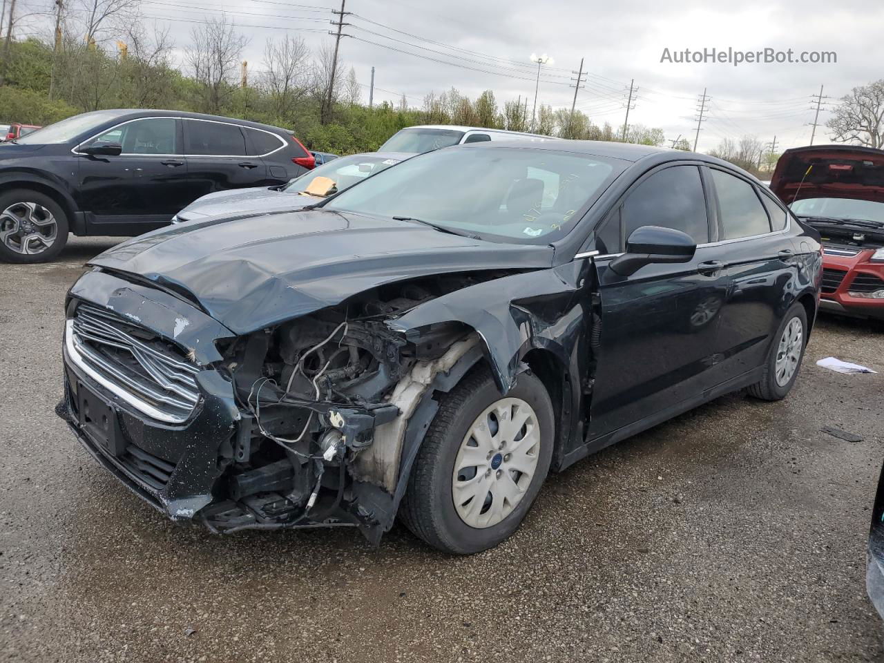 2014 Ford Fusion S Black vin: 3FA6P0G78ER135796