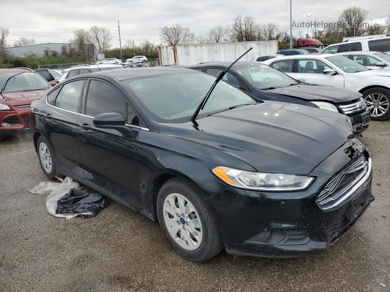 2014 Ford Fusion S Black vin: 3FA6P0G78ER135796