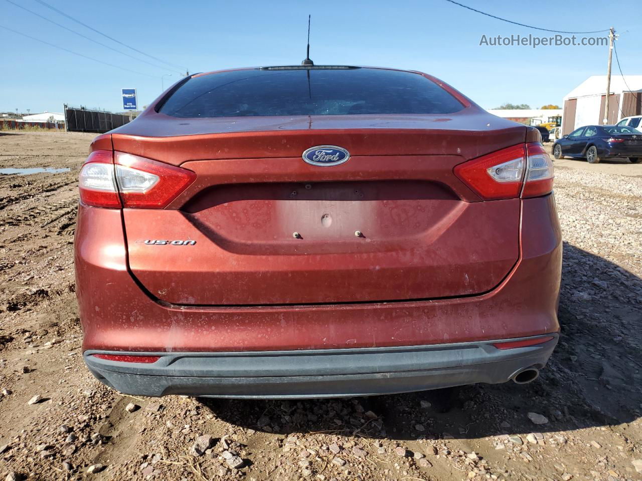 2014 Ford Fusion S Brown vin: 3FA6P0G78ER141985