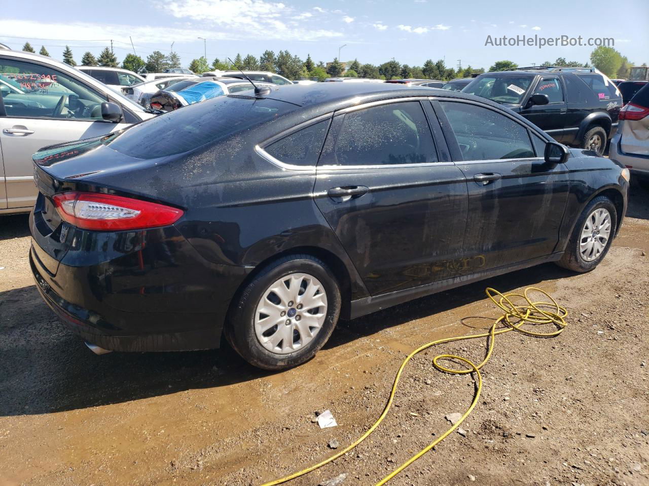 2014 Ford Fusion S Black vin: 3FA6P0G78ER327509