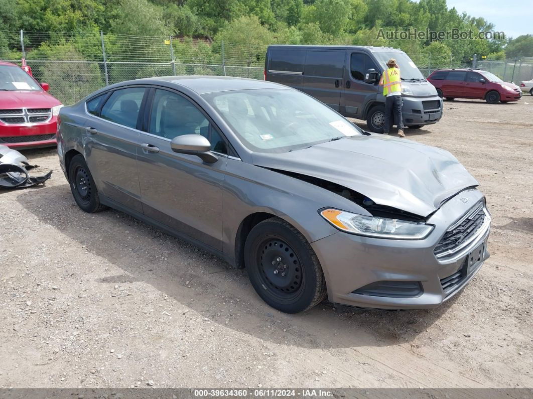 2014 Ford Fusion S Gray vin: 3FA6P0G78ER350675