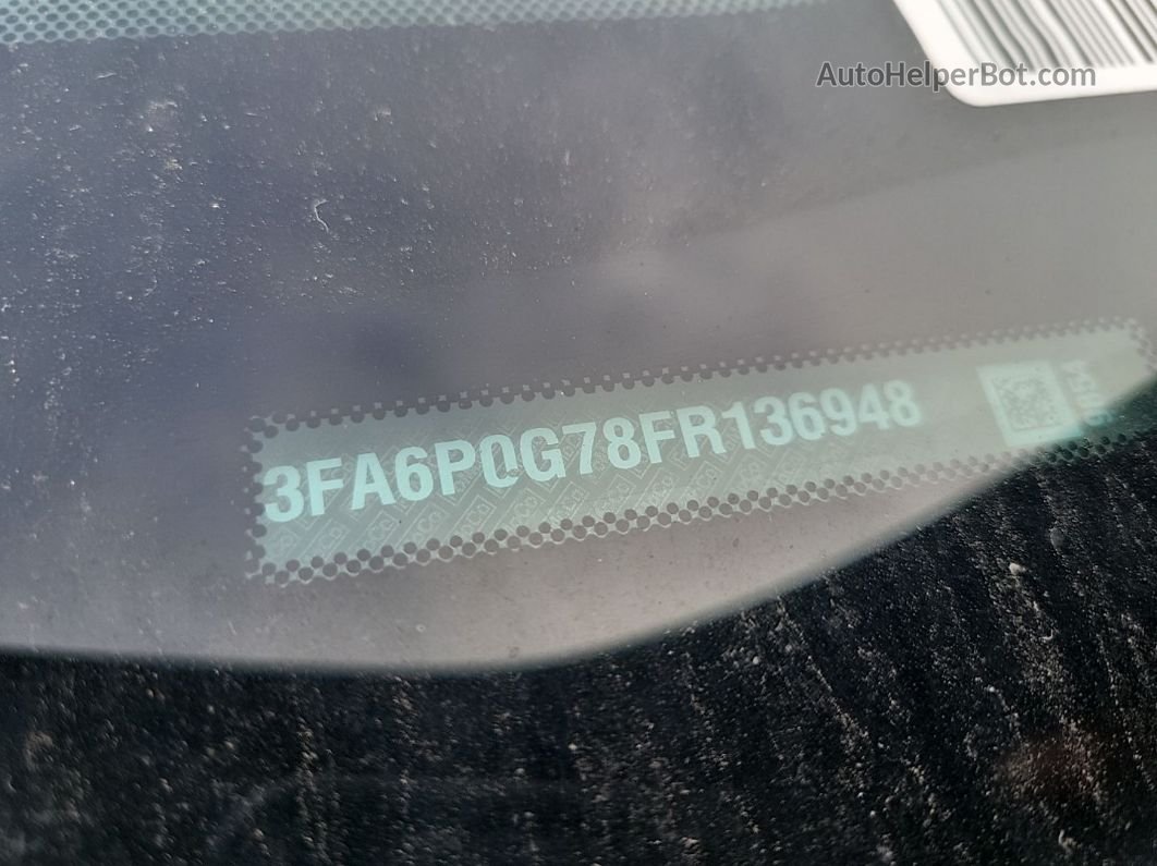 2015 Ford Fusion S Gray vin: 3FA6P0G78FR136948