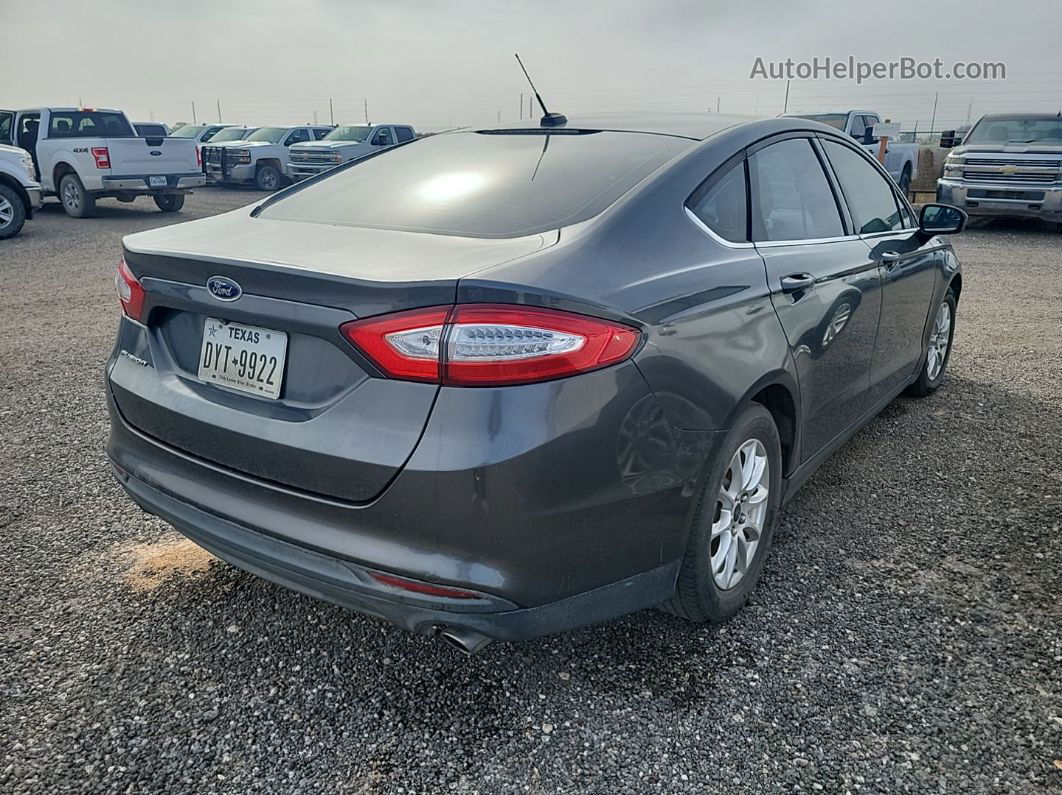 2015 Ford Fusion S Gray vin: 3FA6P0G78FR136948