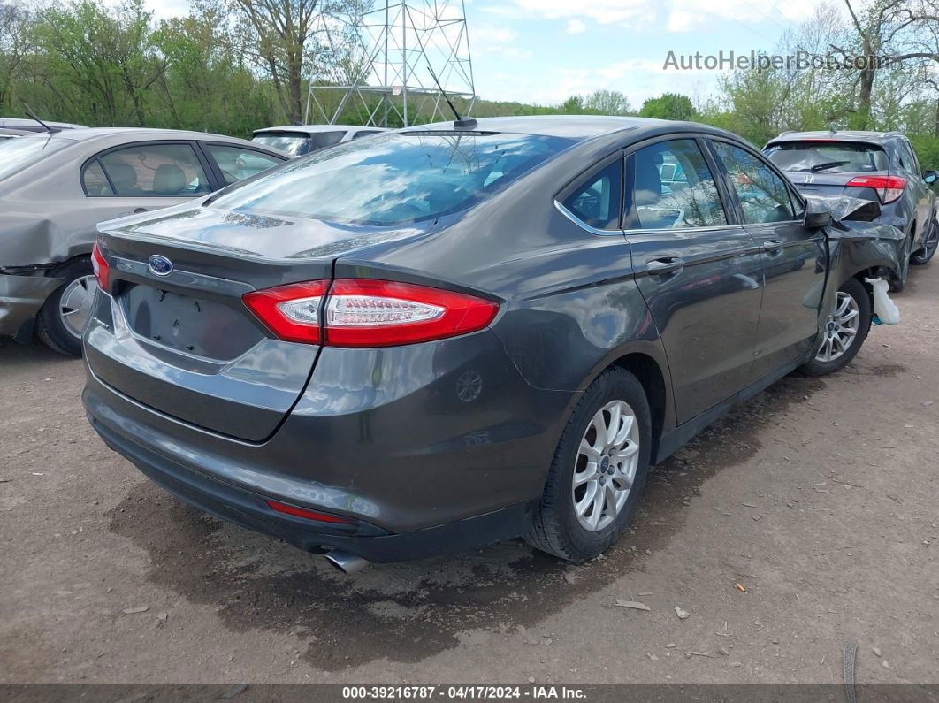 2016 Ford Fusion S Gray vin: 3FA6P0G78GR113350