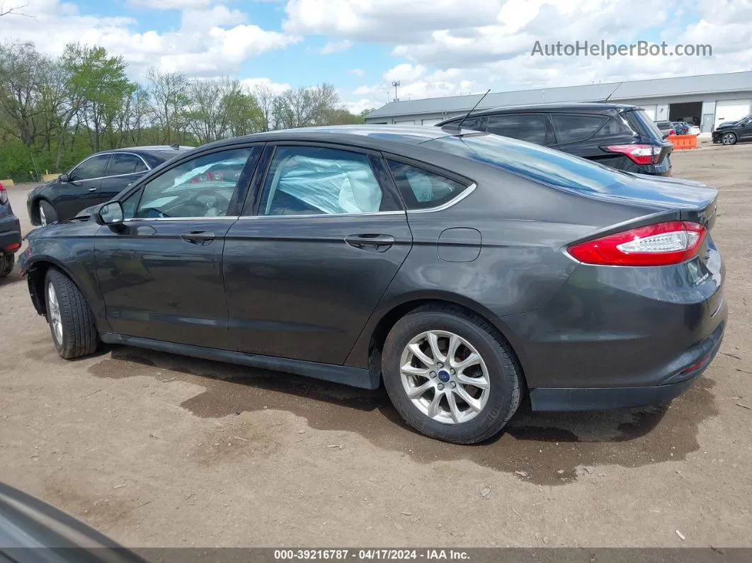 2016 Ford Fusion S Серый vin: 3FA6P0G78GR113350