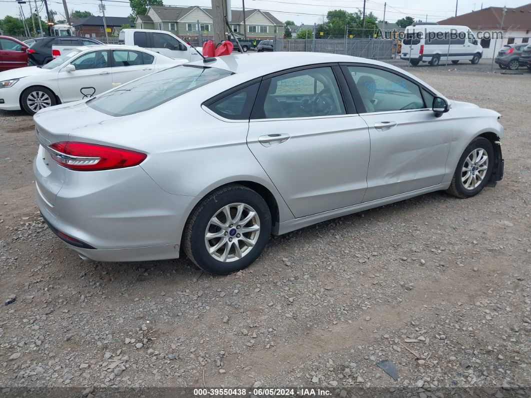 2017 Ford Fusion S Silver vin: 3FA6P0G78HR369005