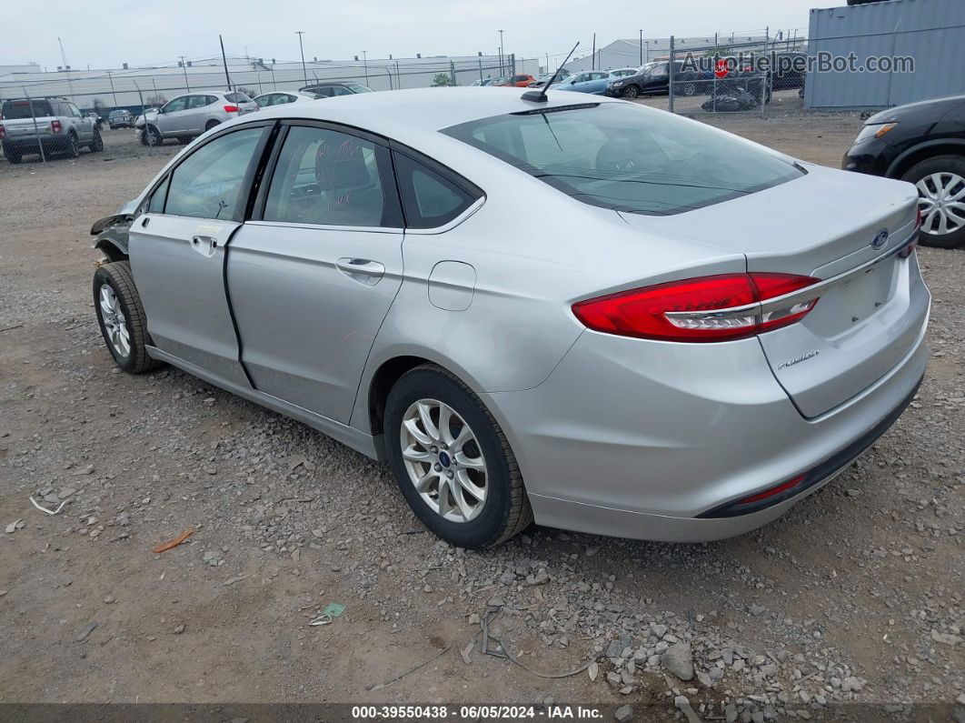 2017 Ford Fusion S Silver vin: 3FA6P0G78HR369005