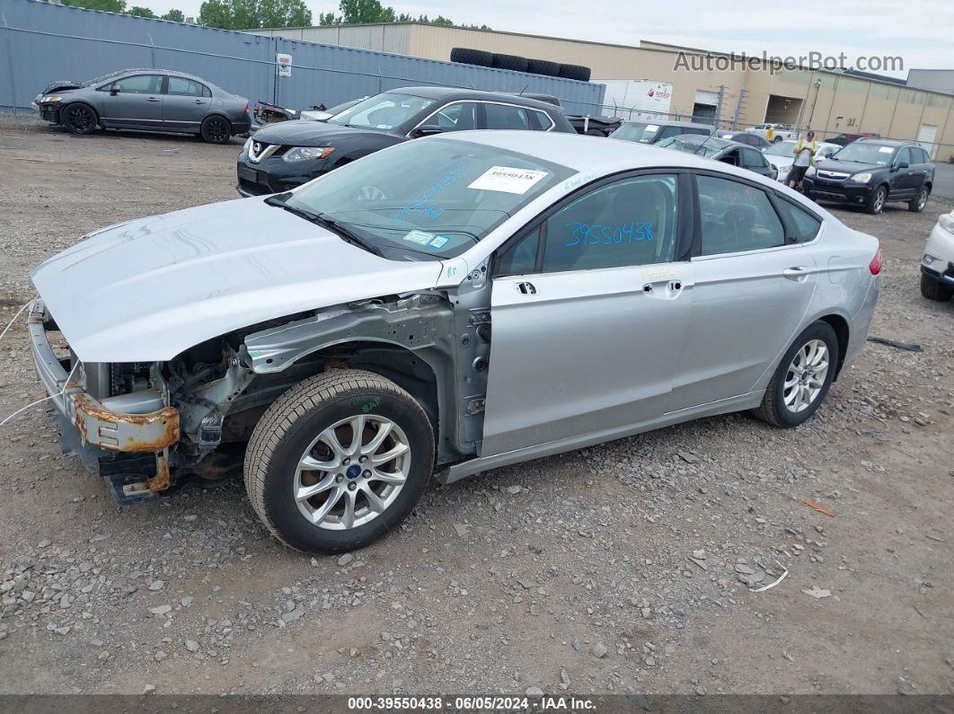 2017 Ford Fusion S Silver vin: 3FA6P0G78HR369005