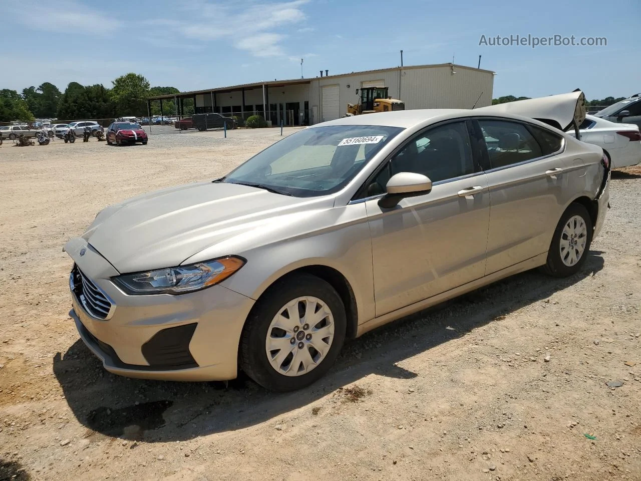 2019 Ford Fusion S Beige vin: 3FA6P0G78KR193399