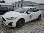 2020 Ford Fusion S White vin: 3FA6P0G78LR135486