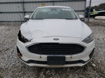 2020 Ford Fusion S White vin: 3FA6P0G78LR135486