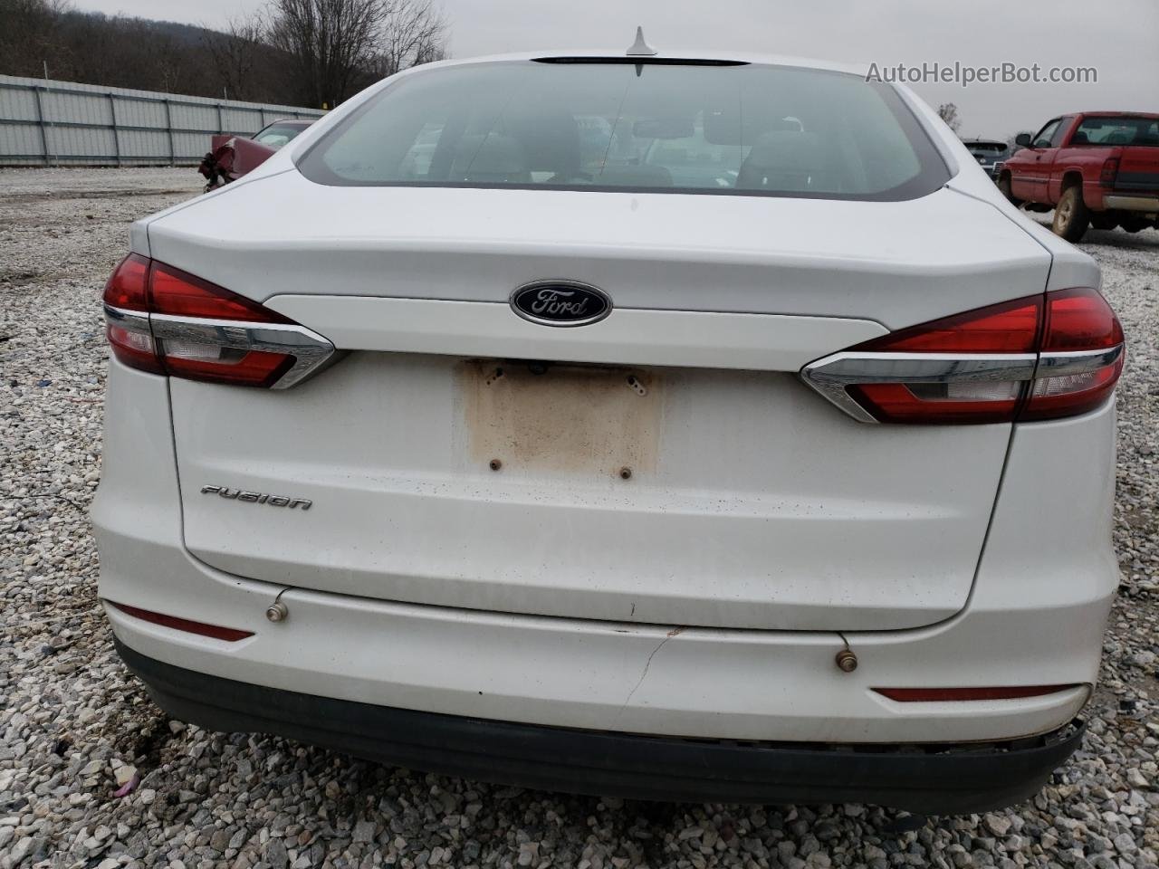 2020 Ford Fusion S White vin: 3FA6P0G78LR135486