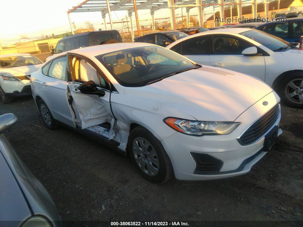 2020 Ford Fusion S White vin: 3FA6P0G78LR205696