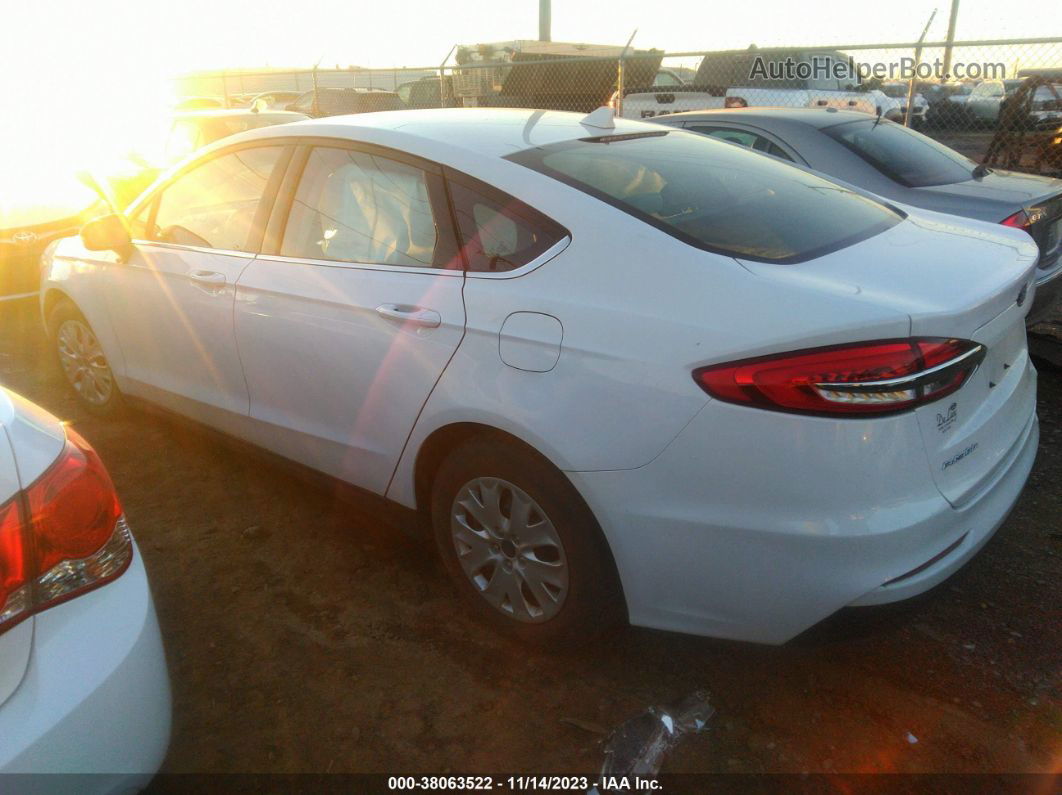 2020 Ford Fusion S White vin: 3FA6P0G78LR205696