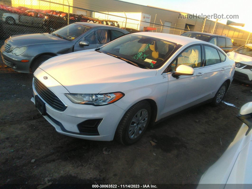 2020 Ford Fusion S White vin: 3FA6P0G78LR205696