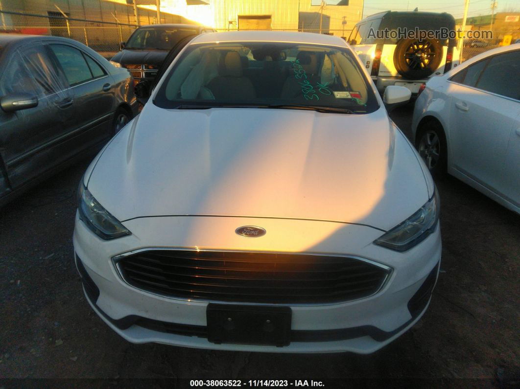 2020 Ford Fusion S White vin: 3FA6P0G78LR205696