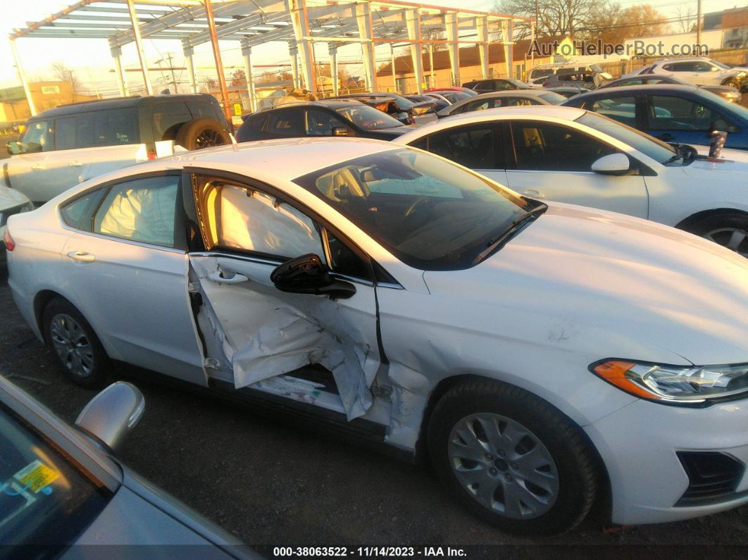 2020 Ford Fusion S White vin: 3FA6P0G78LR205696